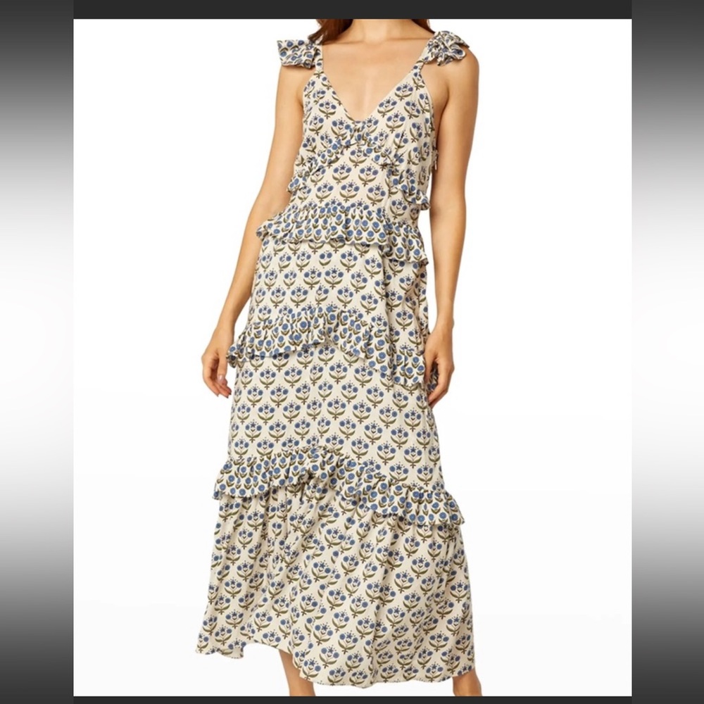 NWOT Misa Ruffled maxi dress